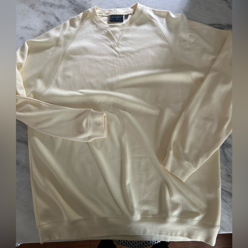 Bobby Jones Cream Peruvian Pima Cotton golf pullover